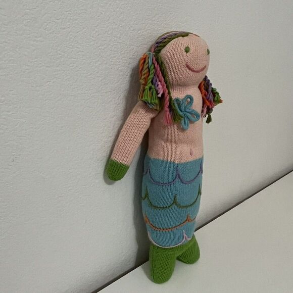 Blabla Kids Regular Mermaid Doll Hand Knitted Plush Blue Tail 18" - Picture 8 of 13